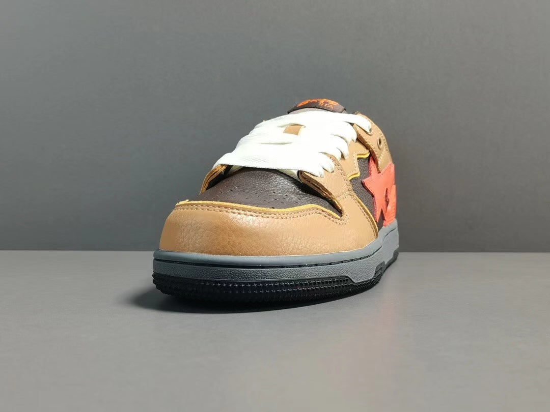 A Bathing Ape Bape SK8 Sta Brown Orange