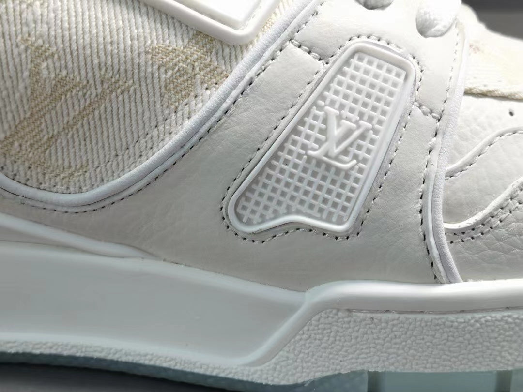 Louis Vuitton LV Made Trainer Monogram Denim White