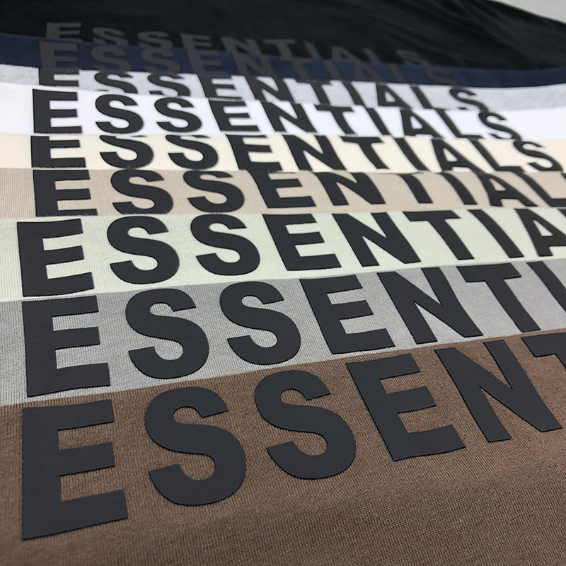 Fear of God Essentials Boxy T-Shirt Applique Logo 'Heather Oatmeal'