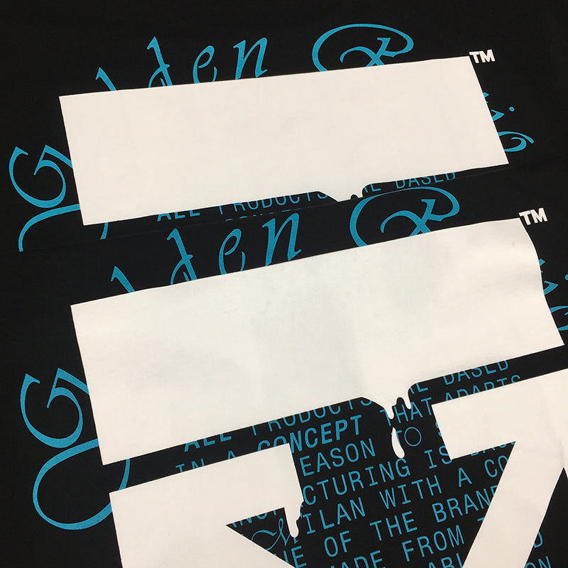 OFF WHITE 20SS Golden Ratio Arrow Graffiti T shirt Black