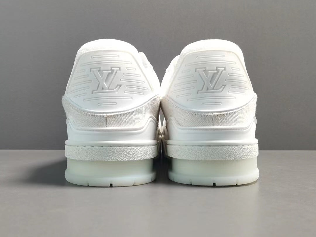 Louis Vuitton Trainer White Monogram Denim White