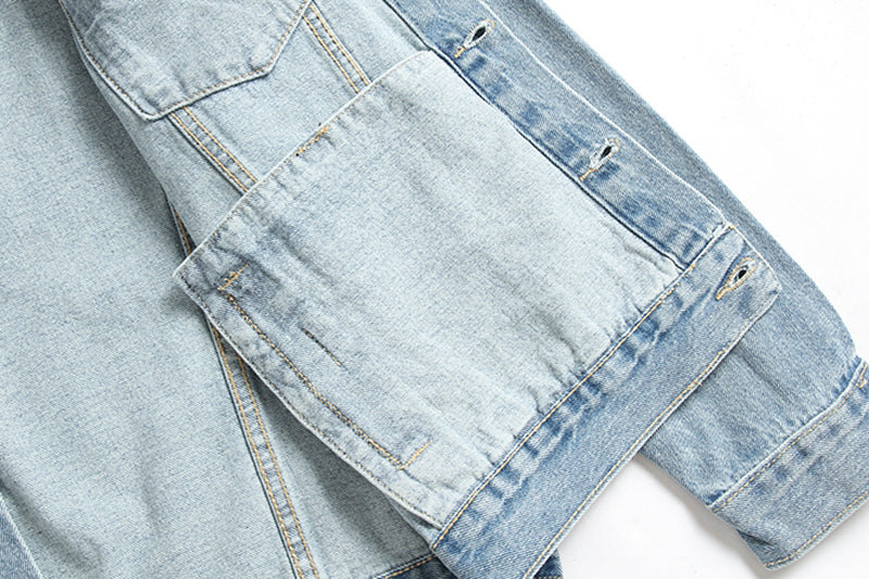 Palm Angels Logo Over Denim Jacket 'Blue/White'