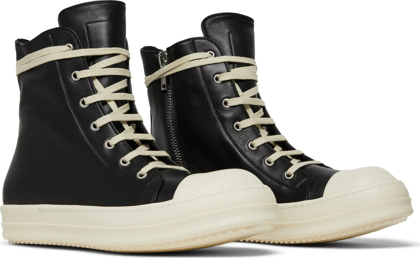 Rick Owens Strobe Leather High 'Black Milk'