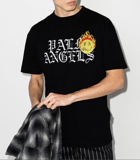 Palm Angels Burning Head Logo Short-Sleeve Tee