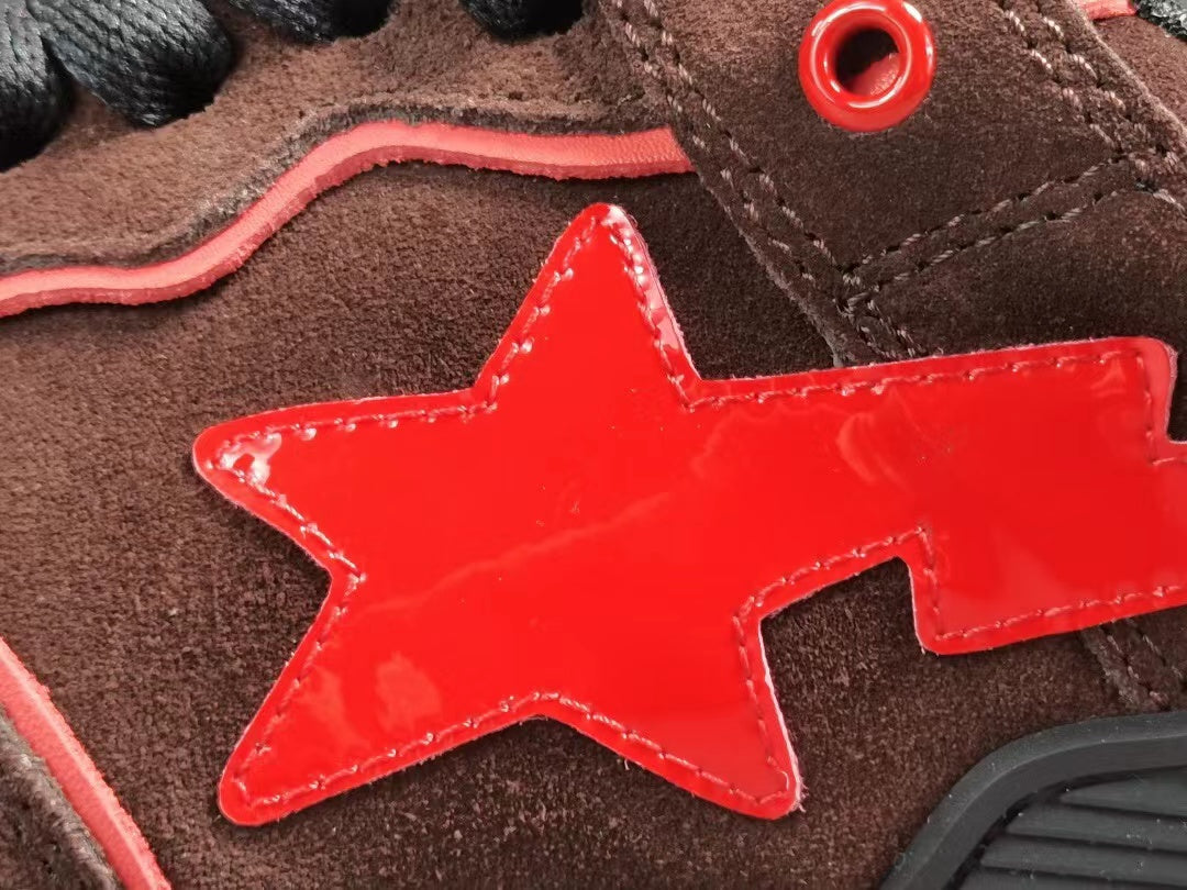 A Bathing Ape Bape SK8 Sta 'Brown Red'