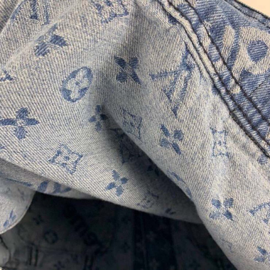 Supreme x Louis Vuitton Jacquard Denim Trucker Jacket Blue