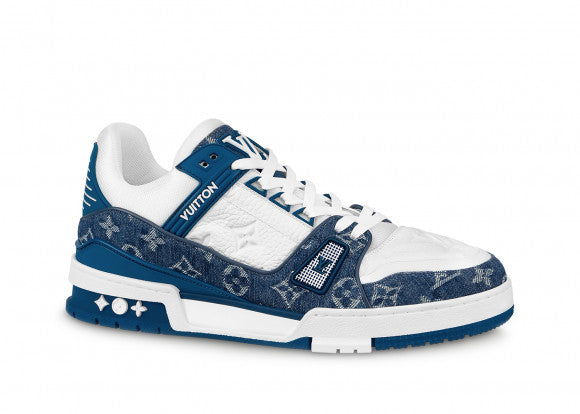 Louis Vuitton LV Trainer Monogram Denim White Blue