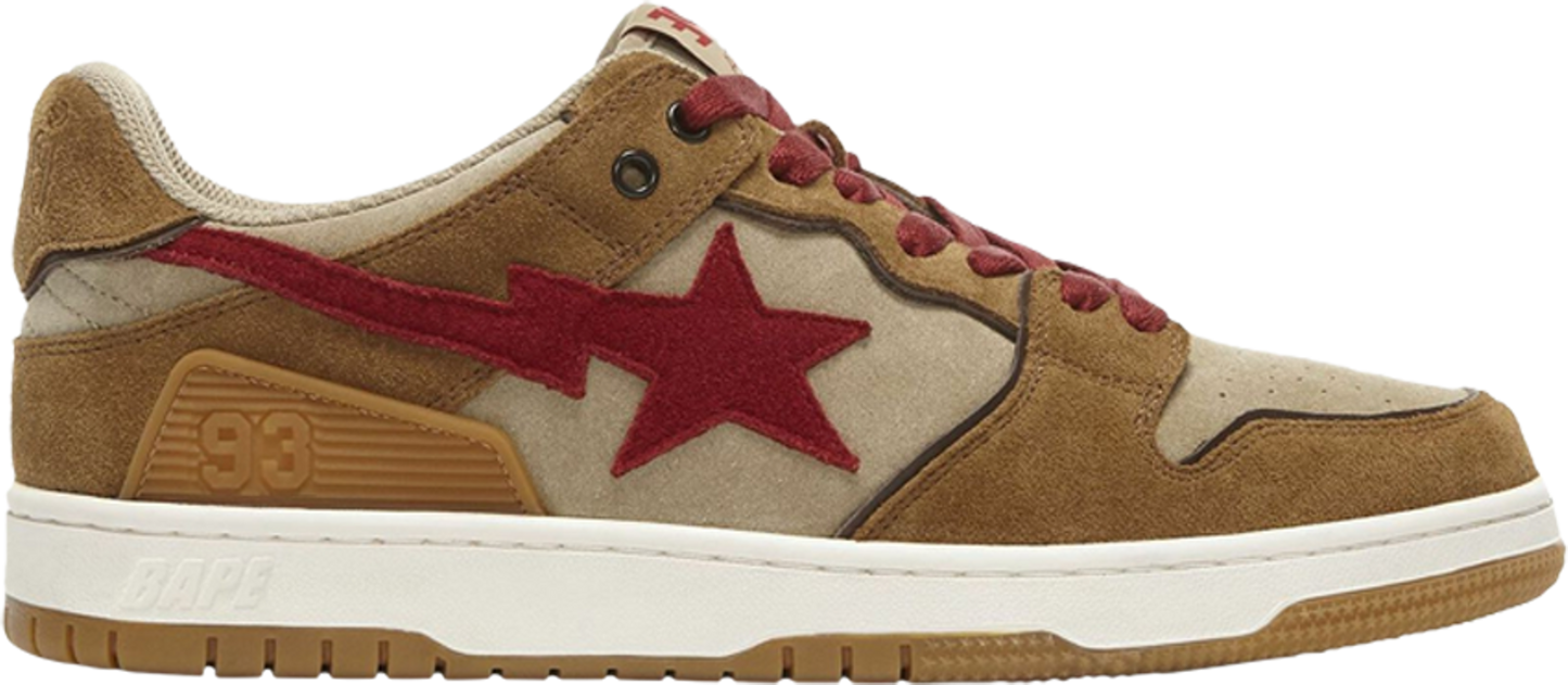 A Bathing Ape Sk8 Sta BAPE Wheat Red