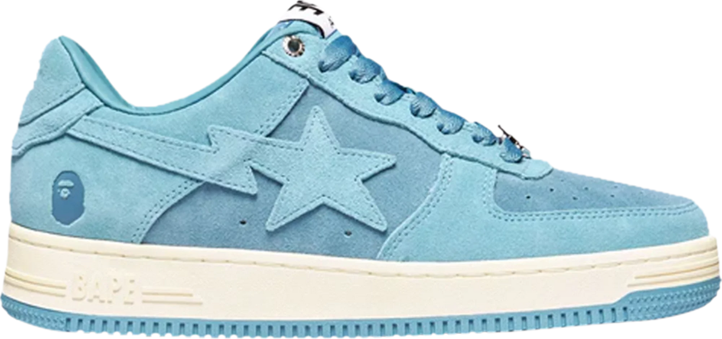 A Bathing Ape Bape Sta Low Blue suede