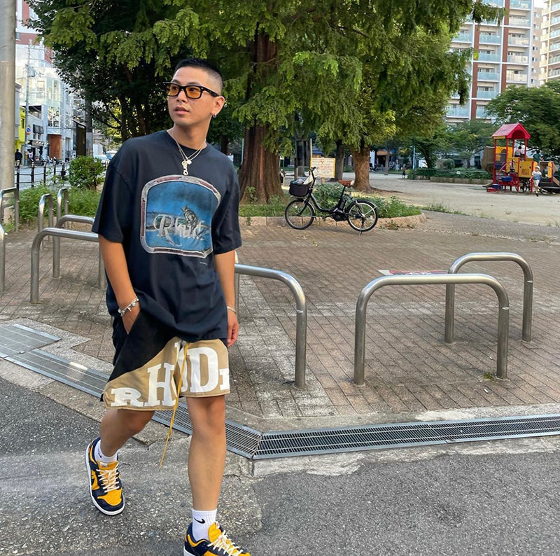 Rhude YACHTING Shorts Black Red