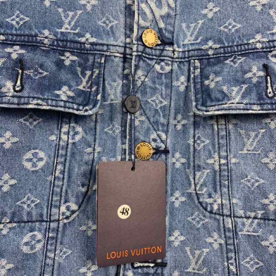 Supreme x Louis Vuitton Jacquard Denim Trucker Jacket Blue