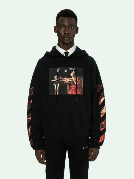 Off-White Caravaggio Diag Sleeve Hoodie - White