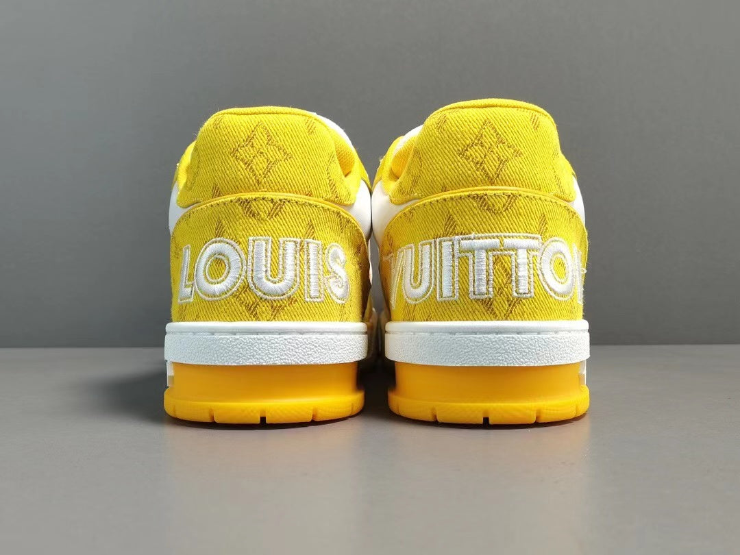 Louis Vuitton Trainer Monogram Denim Yellow