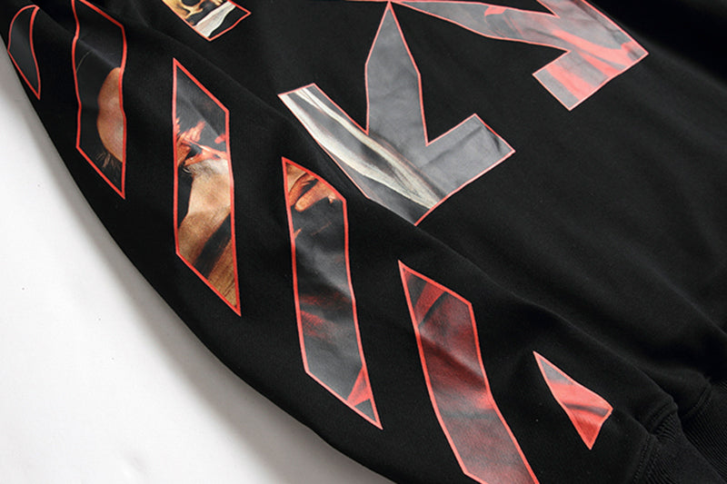 Off-White Caravaggio Diag Sleeve Hoodie - White