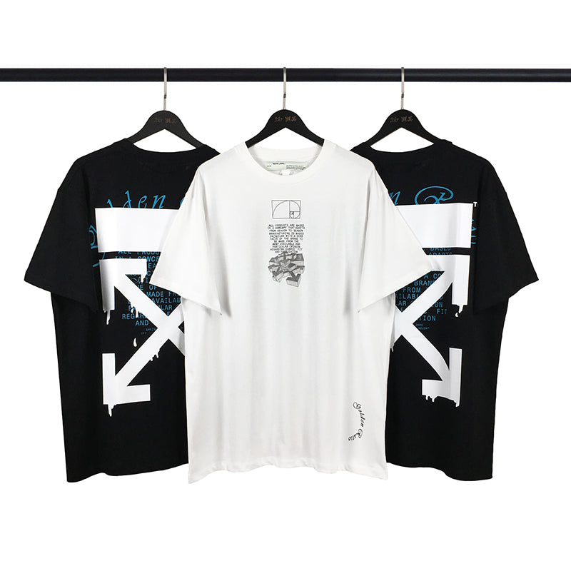 OFF WHITE 20SS Golden Ratio Arrow Graffiti T shirt White