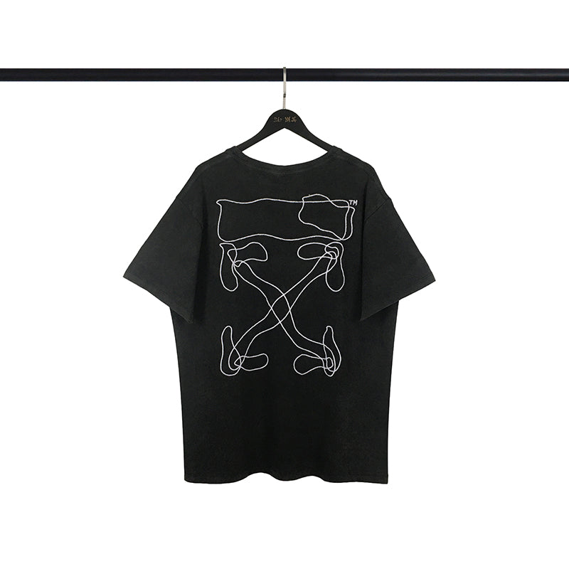 Off-White Oversized Abstract Arrows Embroidered T-shirt