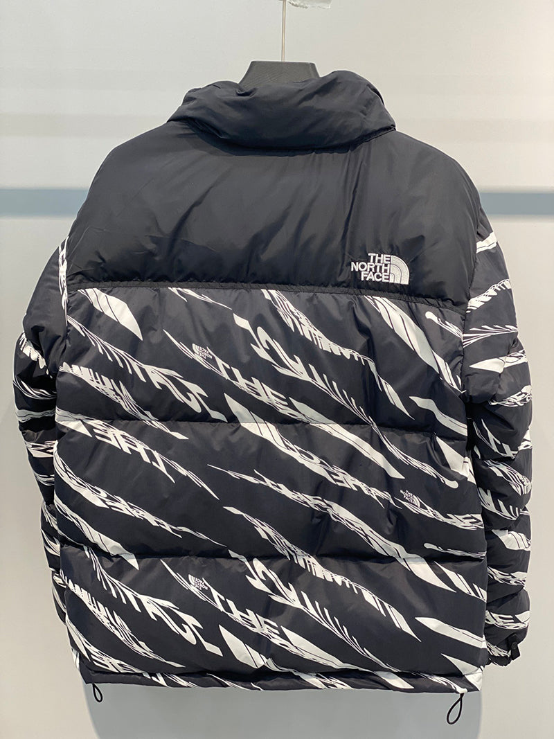 THE NORTH FACE 1996 NUPSET ZEBRA LOGO PATTERN JACKET BLACK