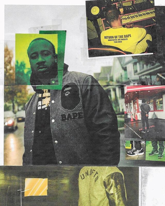 BAPE x Undefeated Varisty Jacket Green/White