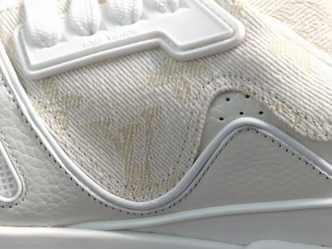 Louis Vuitton LV Made Trainer Monogram Denim White