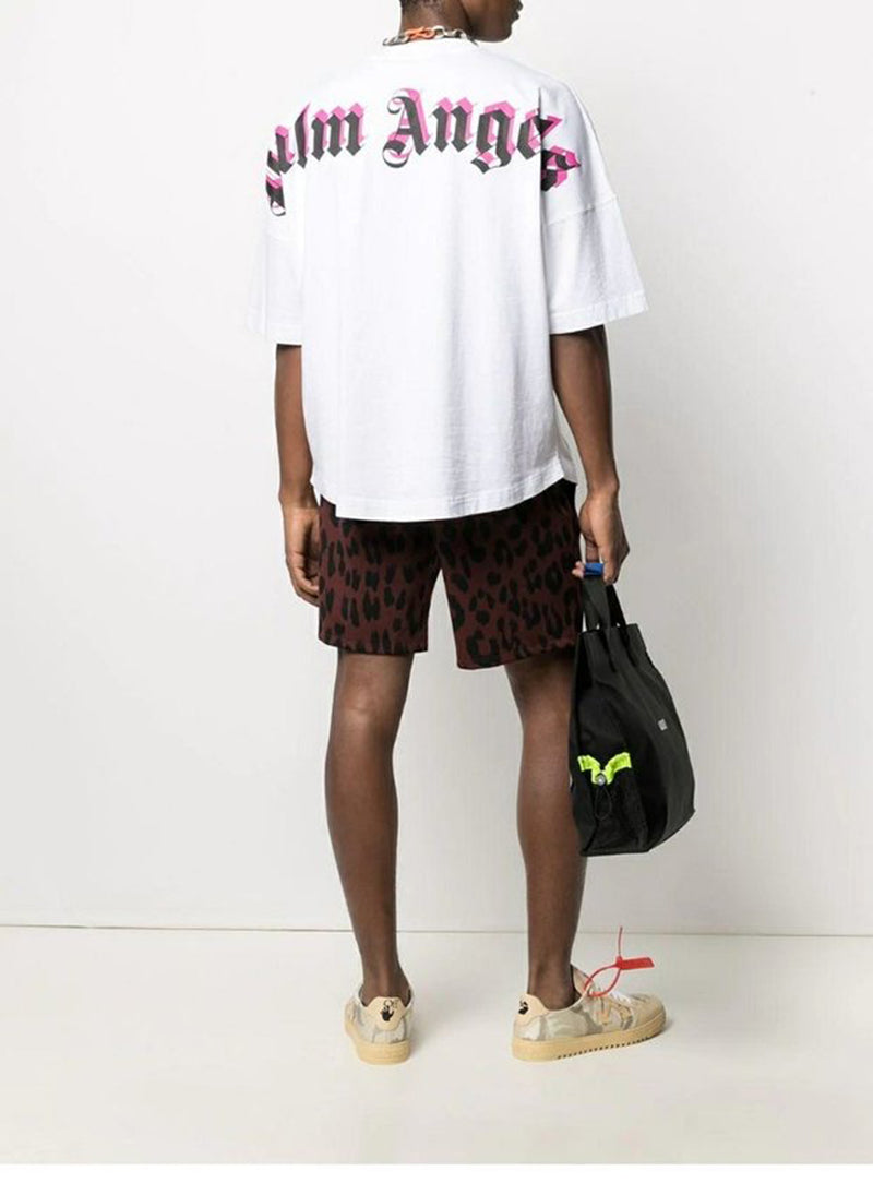 Palm Angels Doubled Logo Crewneck T-shirt
