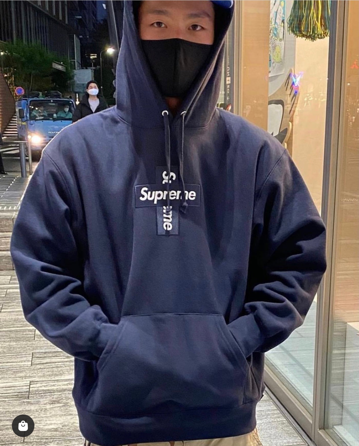 Supreme Cross Box Logo Hooded Sweatshirt