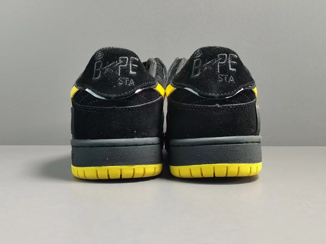 A Bathing Ape Sk8 Sta Black Electric Yellow