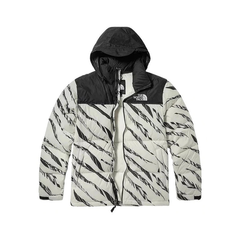 THE NORTH FACE 1996 NUPSET ZEBRA LOGO PATTERN JACKET BLACK