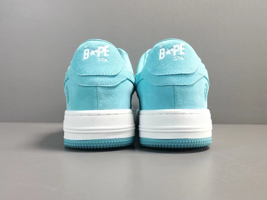 A Bathing Ape Bape Sta Low Blue suede