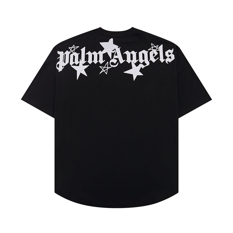 Palm Angels Shooting Stars Overlogo Tee 'Blue/White'