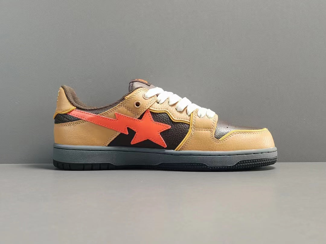 A Bathing Ape Bape SK8 Sta Brown Orange