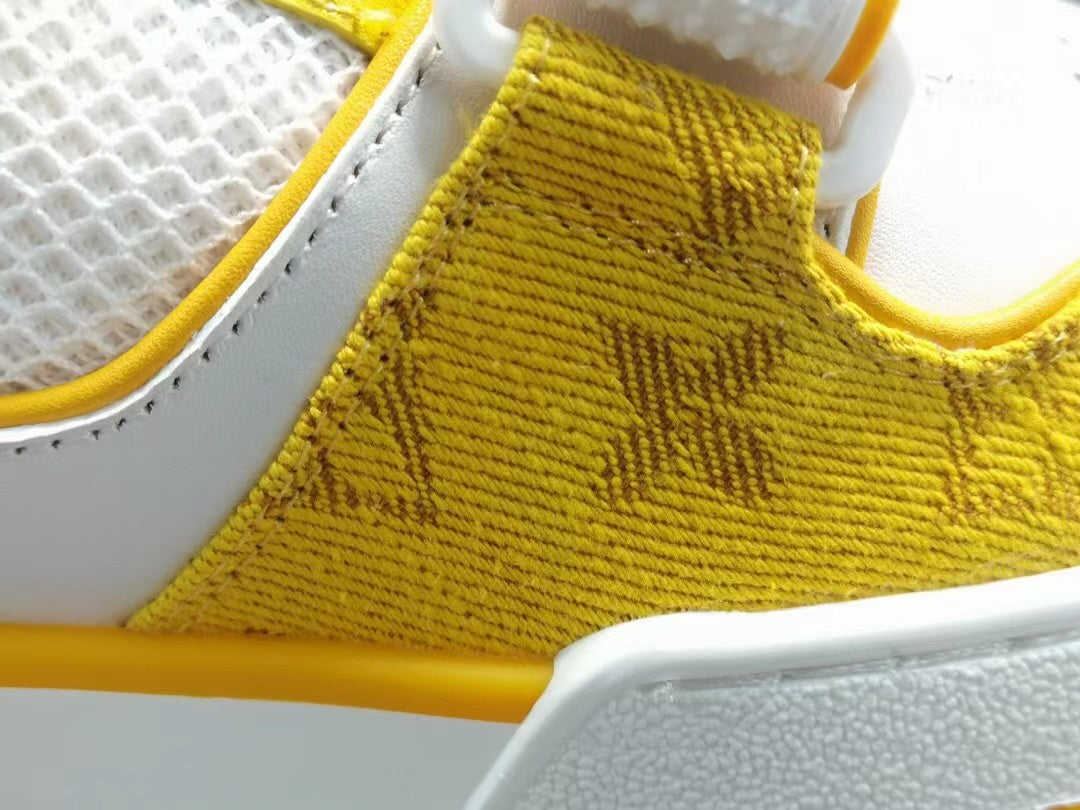 Louis Vuitton Trainer Monogram Denim Yellow