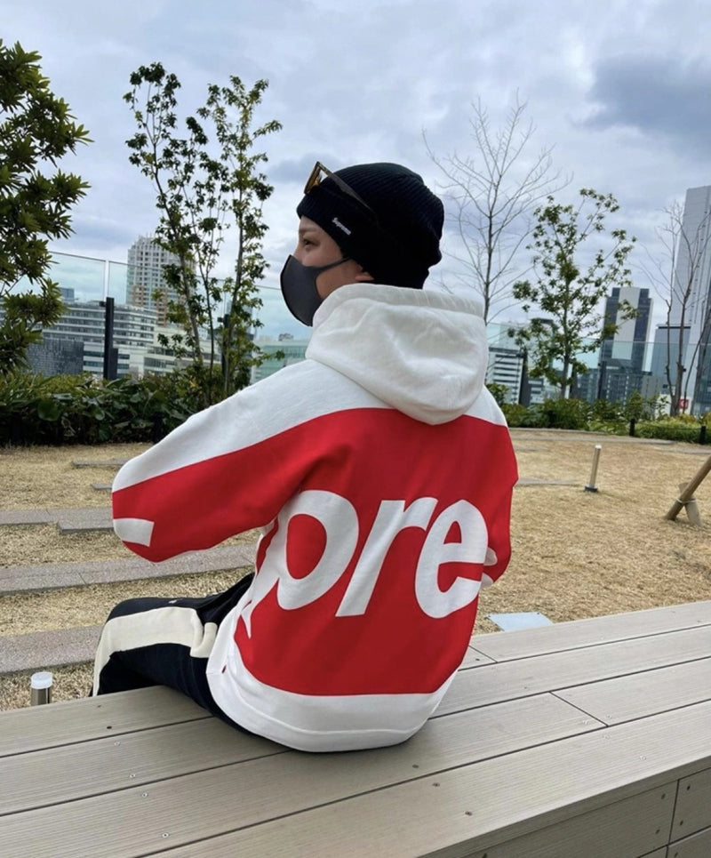 Supreme Big Logo Hooded Sweatshirt White