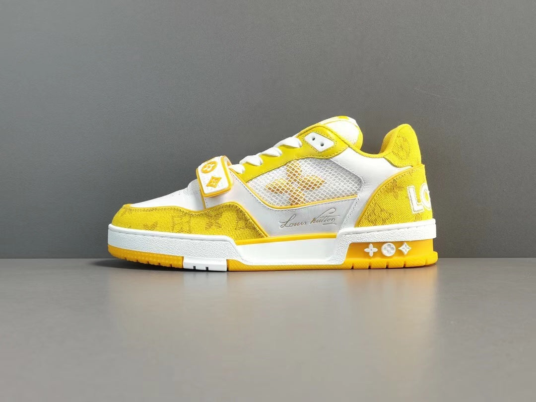 Louis Vuitton Trainer Monogram Denim Yellow