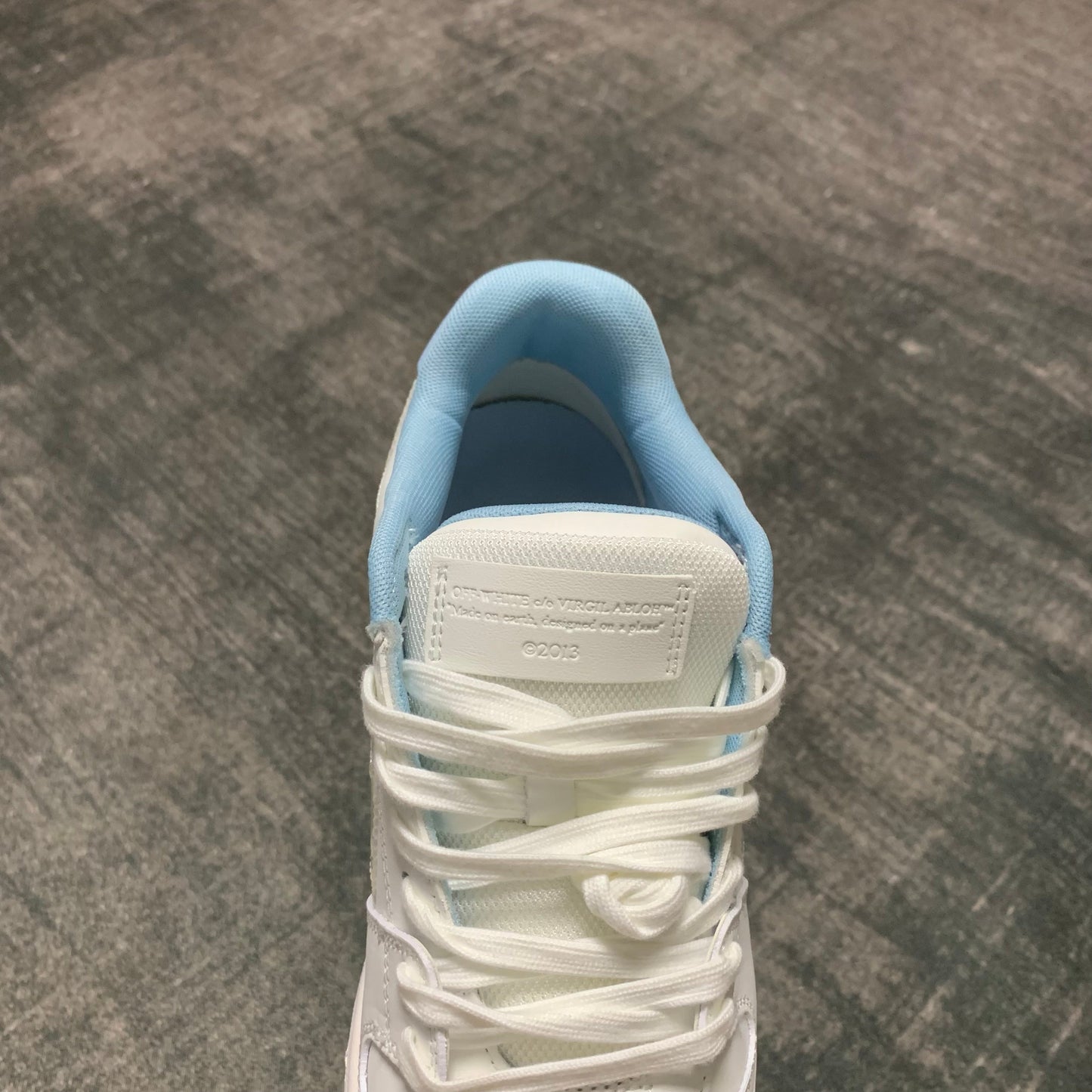 Off-White Out of Office 'White Iridescent' Leather Zip Tie