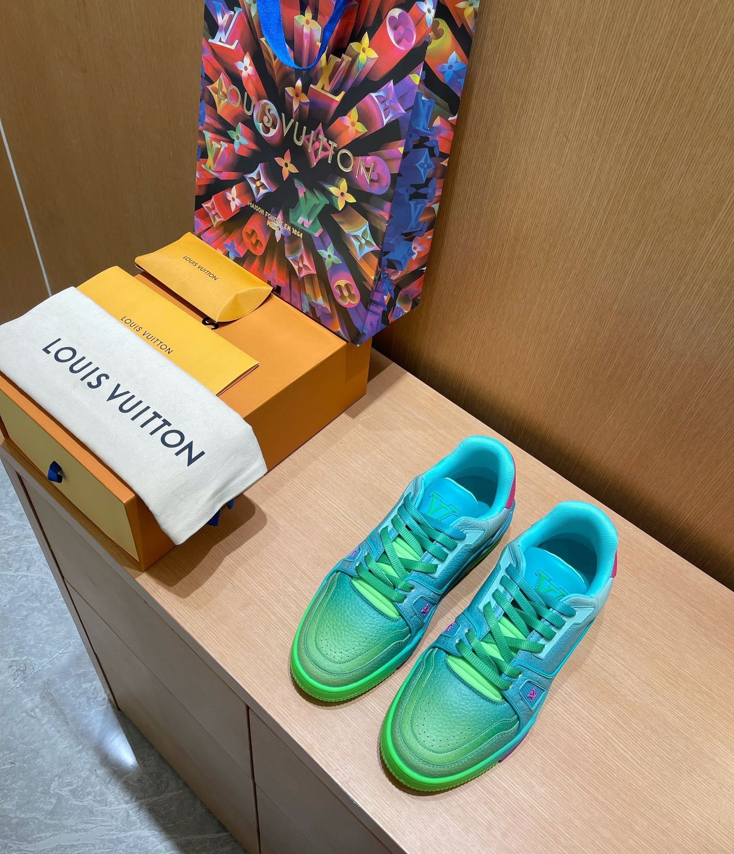 Louis Vuitton LV Trainer Green Ombre