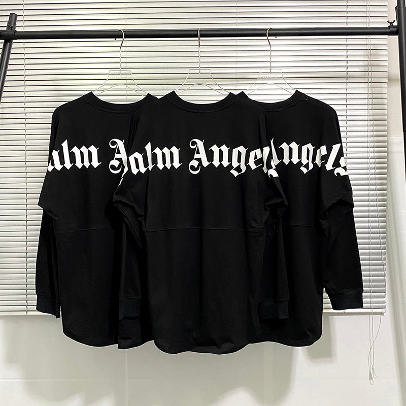 Palm Angels Logo Mock Neck Longsleeve T-Shirt