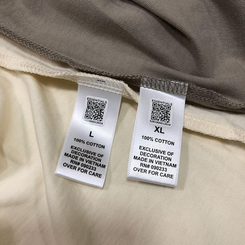 Fear of God Essentials Boxy T-Shirt Applique Logo 'Heather Oatmeal'