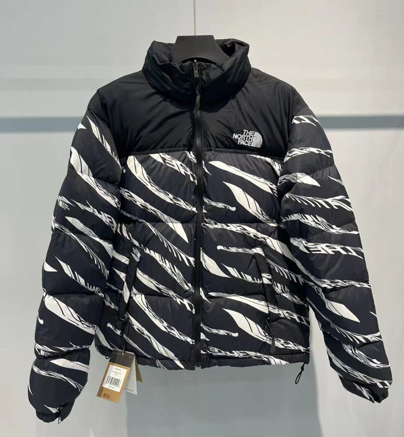 THE NORTH FACE 1996 NUPSET ZEBRA LOGO PATTERN JACKET BLACK