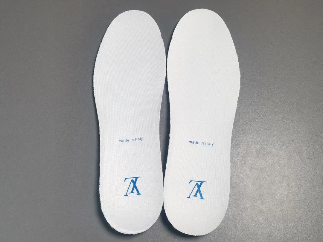 Louis Vuitton Trainer White Blue Signature