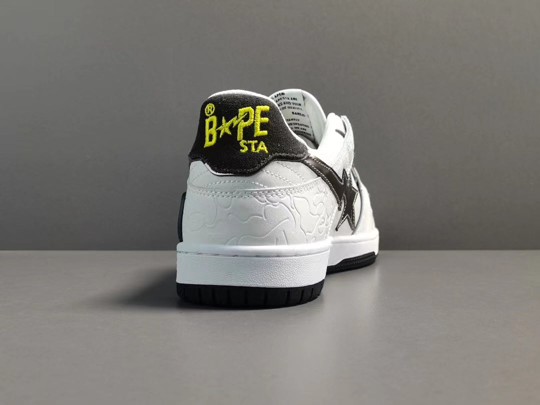 A Bathing Ape Bape SK8 Sta White Silver