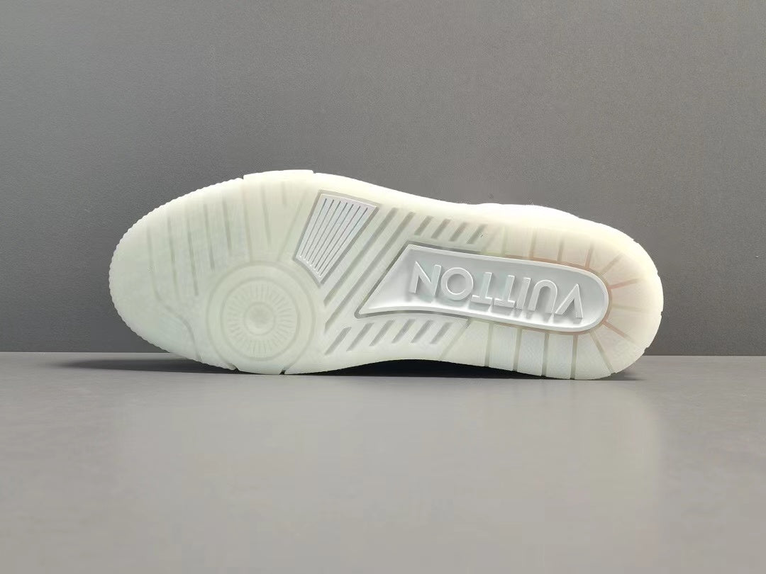 Louis Vuitton Trainer White Monogram Denim White