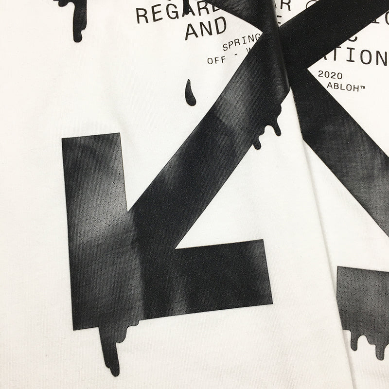 OFF WHITE 20SS Golden Ratio Arrow Graffiti T shirt White