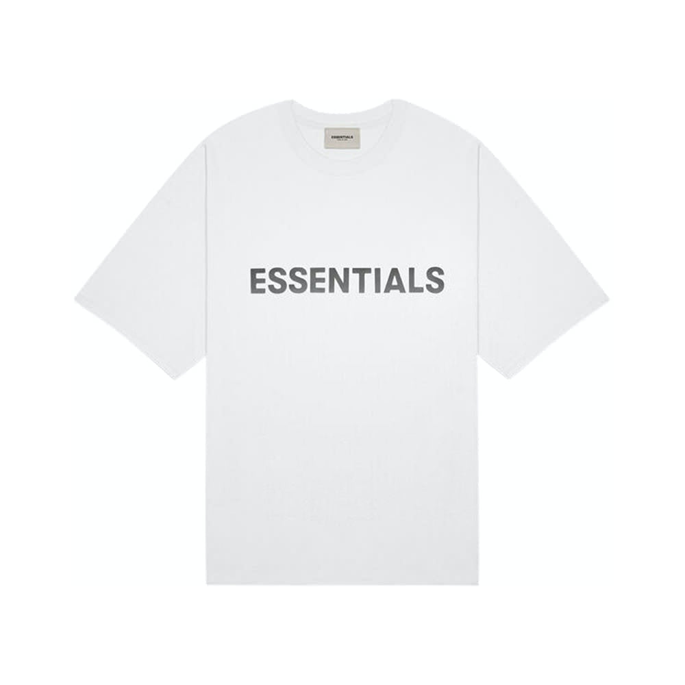 Fear of God Essentials Boxy T-Shirt Applique Logo 'Heather Oatmeal'
