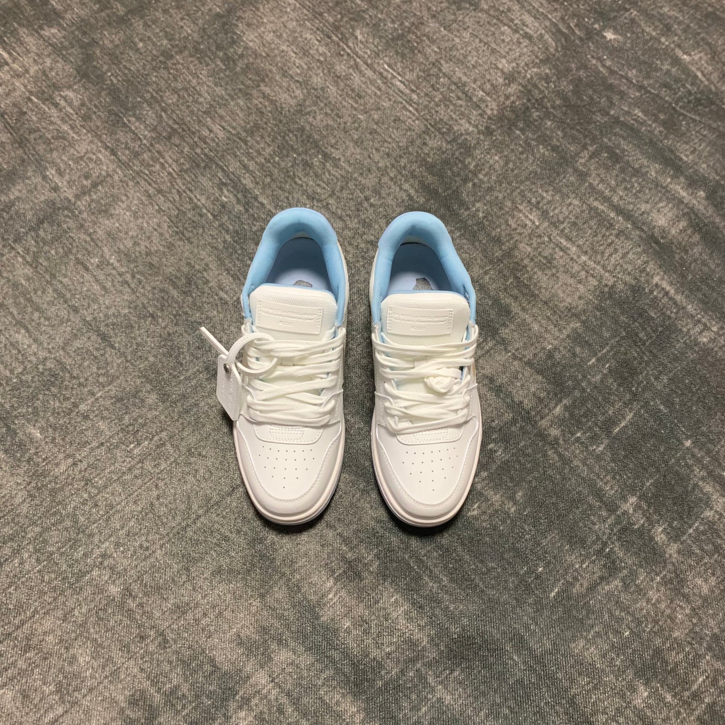 Off-White Out of Office 'White Iridescent' Leather Zip Tie