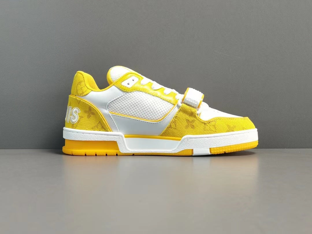 Louis Vuitton Trainer Monogram Denim Yellow