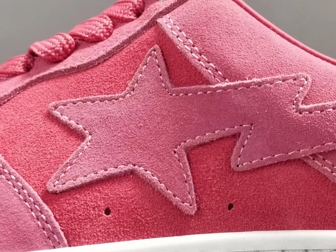 A Bathing Ape Bape Sta Low Pink suede