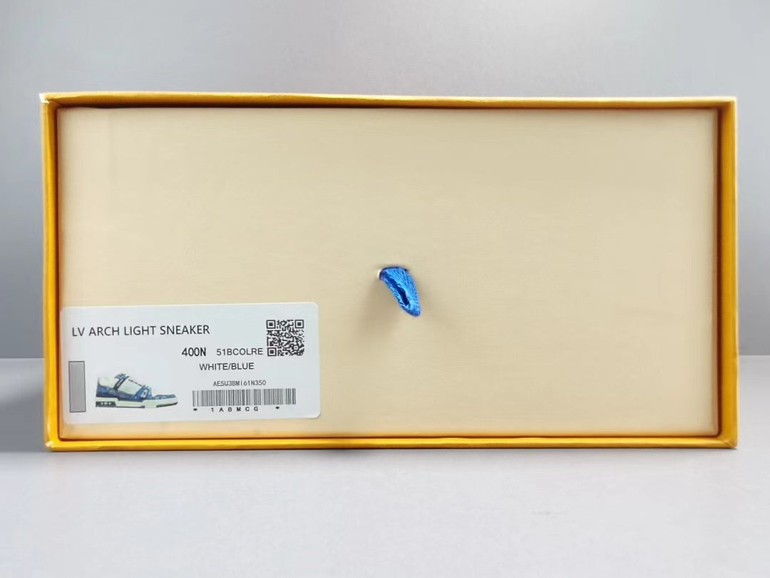 Louis Vuitton LV Trainer Monogram Denim White Blue