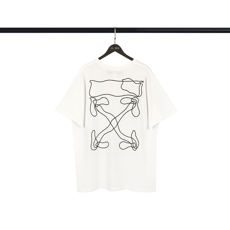 Off-White Oversized Abstract Arrows Embroidered T-shirt