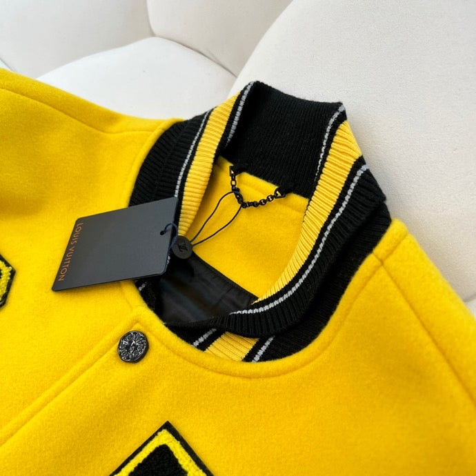 LEATHER EMBROIDERED VARSITY YELLOW | LOUIS VUITTON