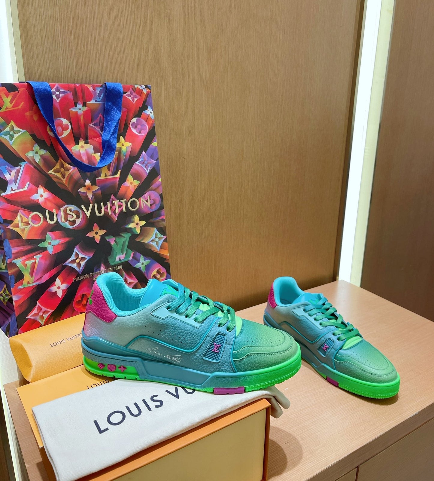 Louis Vuitton LV Trainer Green Ombre